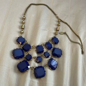 Jewel Ninjas Vintage Inspired Navy Faceted Bead Necklace